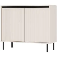 Selsey Sideboard mit geriffelten Fronten, Sandbeige 100 cm -