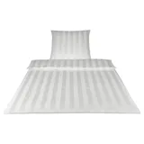 ELEGANTE Mako-Satin Bettwäsche Noblesse weiß Kissenbezug einzeln 80x80 cm