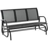 Outsunny Schaukelbank Metall Texteline-Gewebe