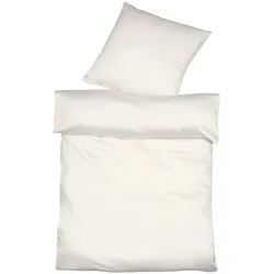 fleuresse Bettwäsche Provence 135 x 200 cm Leinen Beige, Weiß Natur /