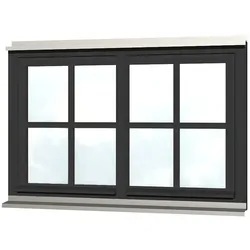 Skan Holz Doppelfenster für Carports-anthrazit
