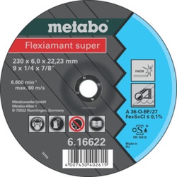 Metabo Flexiamant super 125x6,0x22,23 Inox, Schruppscheibe, gekröpfte Ausführung