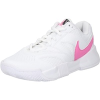 Nike Damen Tennisoutdoorschuhe NikeCourt Lite 4, White/Playful Pink-Black, 42