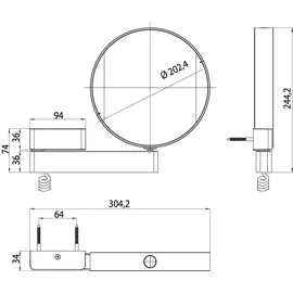 EMCO 109506018 Wandspiegel LED beleuchtet