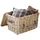 Hofmann Living And More Organizer Truhe Kubu-Rattankorb Aufbewahrungskorb zum Aufklappen 60 x 40 x 38 cm braun
