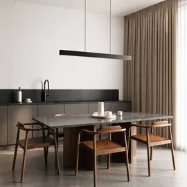 LUCANDE Mylosh 1-flg. 110 cm modern schwarz Aluminium