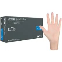Mercator Medical MERCATOR Vinylex Einmalhandschuhe - puderfreie Vinyl Handschuhe Größe M