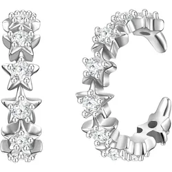 Glanzstücke München Ohrklemme Sterne Sterling Silber Zirkonia in 11,1 mm Damen 