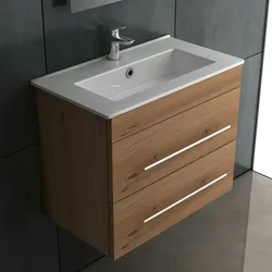 Alpenberger Badmöbel Set - Waschbecken mit Unterschrank Nanobeschichtung  Soft-Close  Waschplatz