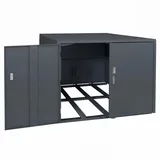 Proregal Fahrradgarage, Anthrazit, Metall, 148x124x208 cm, Aufbewahrung & Schutzhüllen, Fahrradgaragen
