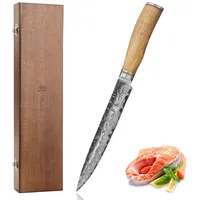 Wakoli Fleischmesser 20 cm Olivenholzgriff Hammerschlag