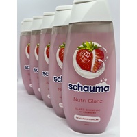 (8,75€/1 L) Schauma Nutri Glanz 6 Flaschen a 400 ml Shampoo mit Erdbeere