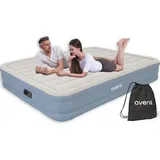 Avenli Luftbett, Grau, Hellblau, Kunststoff, Uni, Höhe ca. 33 cm, Rechteckig, 137x191 cm, Schlafzimmer, Betten, Gästebetten, Luftbetten