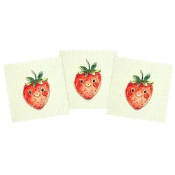 Canvas-Coupon "Erdbeere", rot-color