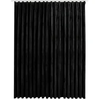 vidaXL Verdunkelungsvorhang mit Haken Samt Schwarz 290 x 245 cm