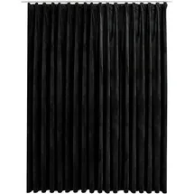 vidaXL Verdunkelungsvorhang mit Haken Samt Schwarz 290 x 245 cm