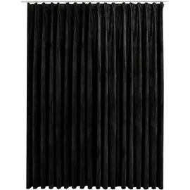 vidaXL Verdunkelungsvorhang mit Haken Samt Schwarz 290 x 245 cm