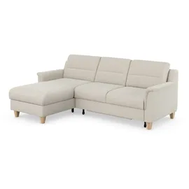 sit&more Ecksofa SIT & MORE "Farö L-Form", beige (creme), B:234cm H:90cm T:168cm, Sofas, Ecksofa, inklusive Federkern, wahlweise mit Bettfunktion und Bettkasten