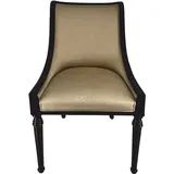 Casa Padrino Luxus Art Deco Esszimmer Stuhl Gold / Schwarz - Barock Möbel