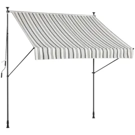Konifera Klemmmarkise 200 x 120 cm Grau/Weiß