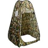 COSTWAY Pop-up Duschzelt Toilettenzelt Umkleidezelt Beistellzelt Lagerzelt Campingzelt Trekkingzelt Strand Zelt mit Fenster 190x120x120cm(Flecktarn)