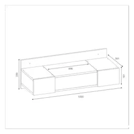 Asir Skye Decor, Zakkum- 33x100 cm Anthrazit, - Anthrazit