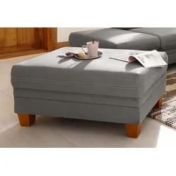 Hocker HOME AFFAIRE "Husum", grau, B:99cm H:45cm T:65cm, Luxus-Microfaser mit Druck (100% Polyester), Luxus-Microfaser in Lederoptik (100% Polyester), Luxus-Microfaser ALTARA NUBUCK (100% Polyester), Hocker, Polsterhocker, mit Kontrastnaht