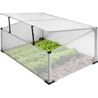 ECD Germany Frühbeet Gewächshaus Alu Transparent HKP 0 mm 0,6 m2