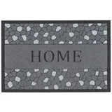 Pergamon In & Outdoor Fußmatte Rubber Flock Home Schwarz, Textil, 40x60 cm Teppiche Böden, Teppiche, Outdoorteppiche