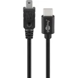 goobay USB-C auf Mini-B Adapter 0,5 m Schwarz