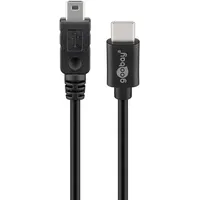 goobay USB-C auf Mini-B Adapter 0,5 m Schwarz
