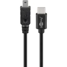goobay USB-C auf Mini-B Adapter 0,5 m Schwarz