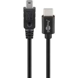 goobay USB-C auf Mini-B Adapter 0,5 m Schwarz