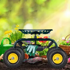 Relaxdays Sackkarrenrad 2er Set, 4.10 3.50-4, luftbereift, Stahlfelge, 136 kg, Schubkarrenrad, Ersatzrad, schwarz/gelb