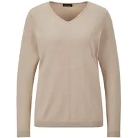 GOLDNER Rundhalspullover Beige 46