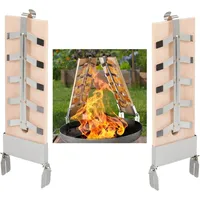 2x Flammlachsbrett + Halterung Räucherbretter für Lachsfilet Grill Cedernholz