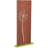 prima terra Deko- und Sichtschutzelement Edelrost Pusteblume H=158cm B=60cm
