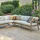Woood Biam Garten Loungeset Akazienholz, Natur/Sand - Transparent/Grau