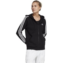 Adidas Essentials 3-Streifen French Terry Regular Kapuzenjacke Black / White XS