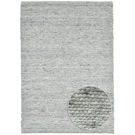 THEKO Handwebteppich Alpen UNI natural grey 190 H: 1,2
