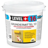 Level + Tiefengrund Grundiermittel 1:3 für Innenbereich 20 l