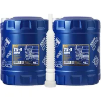 2 x 10 Liter, MANNOL 7103 TS-3 SHPD 10W-40 Schlepper LKW Boot VDS Öl + Ausgießer