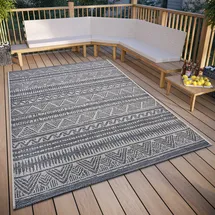 HANSE HOME Teppich Loto, rechteckig, Höhe: 6 mm, strapazierfähig, pflegeleicht, robust, In- und Outdoor, wetterfest beige|grau 63 cm x 120 cm x 6 mm