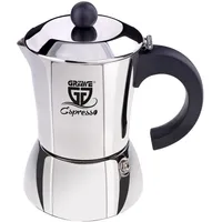 Gräwe Espressokocher 200 ml 4 Tassen Silber