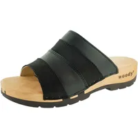 woody Damen Yvonne Clog Pantolette, Schwarz-Nero, 41 EU
