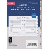 Filofax Kalendereinlage Pocket 1 Monat auf 2 Seiten 2027 Weiß