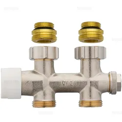 Oventrop Multiblock T Anschlussarmatur Durchgangsform mit Voreinstellung, Heizung,