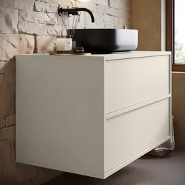 Badplaats Waschbeckenunterschrank, Mali 2 Schubladen Cashmere - 80 x 46 cm Badezimmer, Badezimmerschränke, Bad Unterschränke
