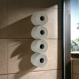 DanDiBo Ambiente DanDiBo Toilettenpapierhalter Schwarz Wand Metall 4 Halter Unsichtbar Klopapierhalter Toilettenrollenhalter WC Rollenhalter Ersatzrollenhalter