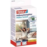 Tesa Pollenschutzgitter für Allergiker - für nach innen öffnende Fenster - inkl. selbstklebendem Klettband - Anthrazit - 2x 130 x 150 cm